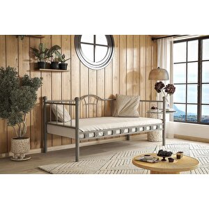 Kamelya Sedir Metal Karyola Gri 90x190