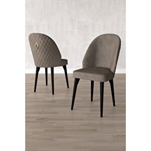 Milas Siyah Mermer Desen 80x132 Açılabilir Mdf Masa Yemek Odası Takımı,mutfak Takımı 4 Sandalye, 1 Bench Cappuccino