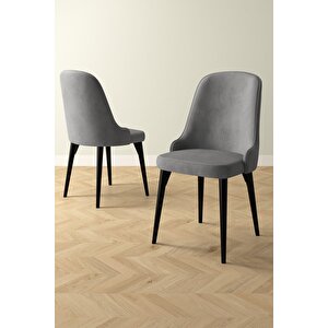 Ikon Siyah Mermer 80x132 Açılabilir Mdf Masa Yemek Odası Takımı, Mutfak Takımı 4 adet Sandalye