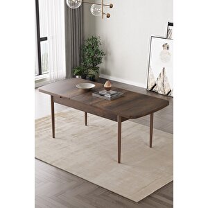 Fiona 80x132 Mdf Masa Metal Ayaklı Açılabilir Üst Kalite Mutfak Masası, Yemek Masası, Salon Masası Barok