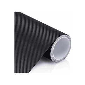 3d Karbon Folyo Siyah Hava Kanallı 5 Metre-75 Cm