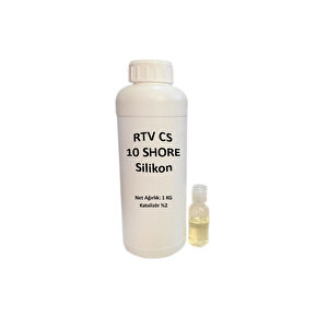 Rtv-2 Kalıp Silikonu 10 Shore Yarı Şeffaf (1 Kg)