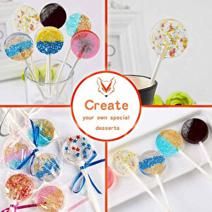 Çubuklu Silikon Yuvarlak Lolipop Şeker Kalıbı-8 Li Bt078-2