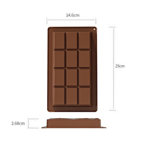 Silikon Kalıp Dubai Çikolata Bar Ve Kek Büyük Boy Derin Tablet Dubai Çikolatası Kalıbı