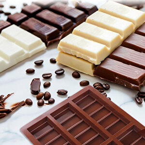 Silikon Kalıp Dubai Çikolata Bar Ve Kek Çizgili Tablet Dubai Çikolatası Kalıbı 6 Lı