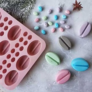 Silikon Kek Kalıp Sugarcraft Kahve Çekirdekleri Kalıbı Şeker Hamuru Çikolata Kalıbı