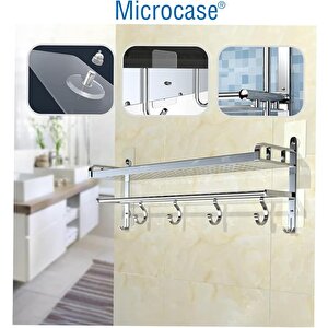 Microcase Güçlü Plastik  Yapışkanlı    10mm Hanger Vidalı Eşya Ürün  Raf Tutucu  Askılık 5 Adet -şeffaf Al4265