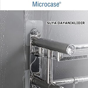 Microcase Güçlü Plastik  Yapışkanlı  6mm Hanger  Vidalı Eşya Ürün  Raf Tutucu  Askılık 3 Adet -şeffaf Al4263