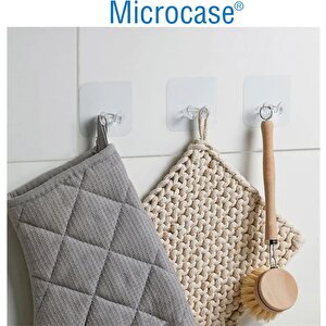 Microcase Güçlü Plastik  Yapışkanlı  Suya Dayanıklı Banyo Mutfak Eşya Havlu Vb Ürün Priz Askılığı 5 Adet -şeffaf Al4268