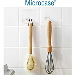 Microcase Güçlü Plastik  Yapışkanlı  Suya Dayanıklı Banyo Mutfak Eşya Havlu Vb Ürün Priz Askılığı 3 Adet -şeffaf Al4268