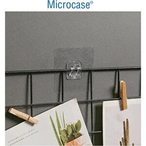Microcase Güçlü Plastik  Yapışkanlı  Suya Dayanıklı Banyo Mutfak Eşya Taşıma Raf Askılığı 1 Adet -şeffaf Al4269