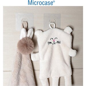 Microcase Güçlü Plastik  Yapışkanlı  Suya Dayanıklı  Banyo Mutfak Eşya Taşıma Raf Askısı 3 Adet -şeffaf Al4269
