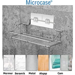 Microcase Güçlü Plastik  Yapışkanlı  Suya Dayanıklı  Çift Başlı  Banyo Mutfak Eşya Taşıma Raf Askılığı 2 Adet -şeffaf Al4270