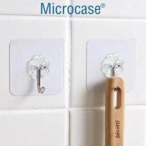 Microcase Güçlü Plastik  Yapışkanlı  Suya Dayanıklı Banyo Mutfak Eşya Havlu Vb.  Ürün Askılığı 3 Adet -şeffaf Al4266