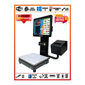 Pos Terazi Hızlı Satış Manav Barkod Sistemi 30 Kg Onaylı