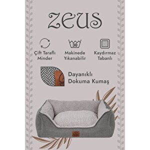 Zeus, Çift Taraflı Minderli, Kaydırmaz Tabanlı, Yıkanabilir, Yüksek Kaliteli Kedi Ve Köpek Yatağı