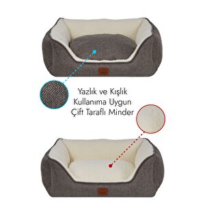 Zeus, Çift Taraflı Minderli, Kaydırmaz Tabanlı, Yıkanabilir, Yüksek Kaliteli Kedi Ve Köpek Yatağı
