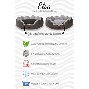 Elsa, Yüksek Kaliteli, Konforlu, Estetik Kedi Ve Köpek Yatağı
