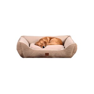 Lucy Kahve & Bej Yüksek Kaliteli Köpek Yatağı