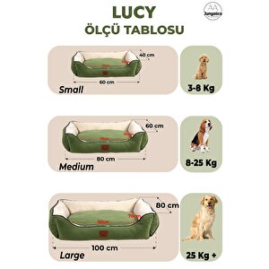 Lucy Kahve & Bej Yüksek Kaliteli Köpek Yatağı