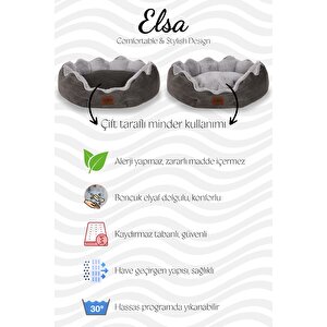 Elsa, Yüksek Kaliteli, Konforlu, Estetik Kedi Ve Köpek Yatağı