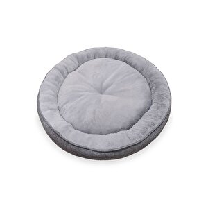 Bunny, Donut Şeklinde, Stres Azaltıcı, Yüksek Kaliteli Peluş Kumaşlı, Yıkanabilir Kedi-köpek Yatağı