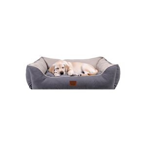 Lucy Gri & Açık Gri Yüksek Kaliteli Köpek Yatağı
