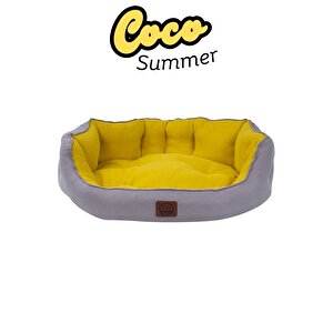 Coco Summer, Yazlık Kumaşlı, Ultra Yumuşak, Kaydırmaz Tabanlı, Yıkanabilir Kedi Ve Köpek Yatağı