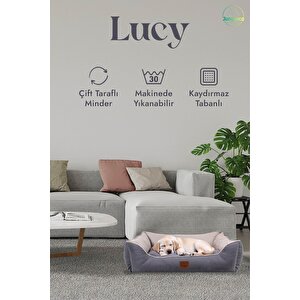 Lucy Gri & Açık Gri Yüksek Kaliteli Köpek Yatağı