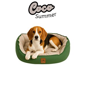 Coco Summer, Yazlık Kumaşlı, Ultra Yumuşak, Kaydırmaz Tabanlı, Yıkanabilir Kedi Ve Köpek Yatağı