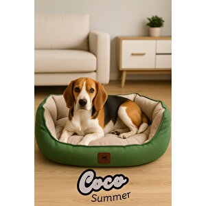 Coco Summer, Yazlık Kumaşlı, Ultra Yumuşak, Kaydırmaz Tabanlı, Yıkanabilir Kedi Ve Köpek Yatağı