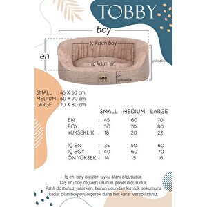Tobby, Sakinleştirici Etkili, Çıkarılabilir Kılıflı, Konforlu, Kaliteli Kedi Ve Köpek Yatağı