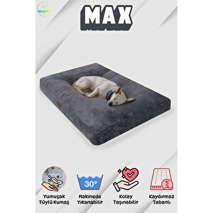 Max, Ultra Yumuşak, Kaydırmaz Tabanlı, Konforlu Kedi Ve Köpek Yatağı, Yer Minderi