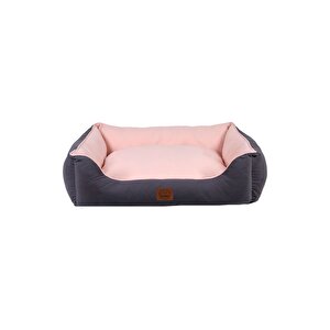 Lucy Gri & Pembe Yüksek Kaliteli Köpek Yatağı