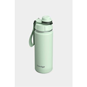 1 Hand Leak-proof Sızdırmaz Çelik Termos 500 Ml Smoke Green St-221