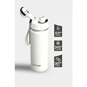 1 Hand Leak-proof Sızdırmaz Çelik Termos 500 Ml Star Whıte St-220