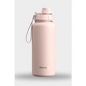 1 Hand Leak-proof Sızdırmaz Çelik Termos 1000 Ml Icy Pınk St-219