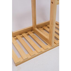 Digithome Bambu 6 Raflı Saksılık Çok Amaçlı Stand Çiçeklik Banyo Düzenleyici Havluluk Db-0025