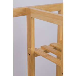 Digithome Bambu 6 Raflı Saksılık Çok Amaçlı Stand Çiçeklik Banyo Düzenleyici Havluluk Db-0025
