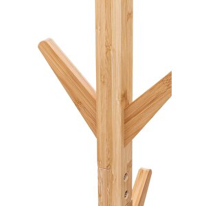 Digithome Bambu Portmanto Askılık 8'li Modern Vestiyer Ayaklı Askılık Ahşap Elbise Askısı Db-0026