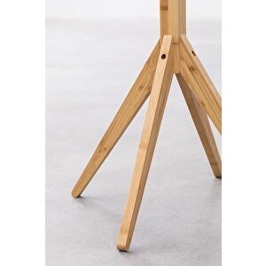 Digithome Bambu Portmanto Askılık 8'li Modern Vestiyer Ayaklı Askılık Ahşap Elbise Askısı Db-0026