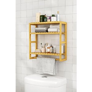 Bambu Mini 8 Form Organizer Mutfak Ve Banyo Düzenleyici Askılı Duvar Rafı Havluluk Db-0028