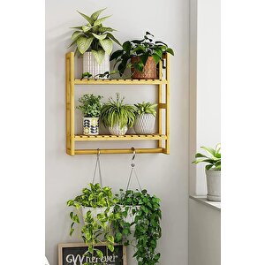 Bambu Mini 8 Form Organizer Mutfak Ve Banyo Düzenleyici Askılı Duvar Rafı Havluluk Db-0028