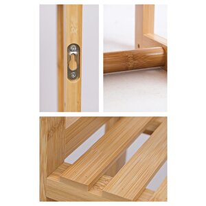 Digithome Bambu Mini 8 Form Organizer Mutfak Ve Banyo Düzenleyici Askılı Duvar Rafı Havluluk Db-0028