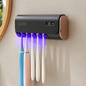 Mio Uv5f Pro 2600mah Şarj Edilebilir Uv Sterilizatörü Diş Fırçası Tutucusu Siyah
