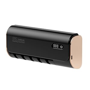 Mio Uv5f Pro 2600mah Şarj Edilebilir Uv Sterilizatörü Diş Fırçası Tutucusu Siyah