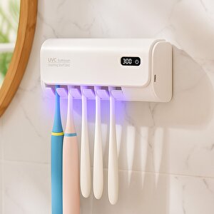 Mio Uv5f Pro 2600mah Şarj Edilebilir Uv Sterilizatörü Diş Fırçası Tutucusu Beyaz