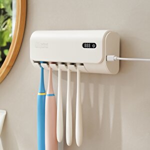 Mio Uv5f Pro 2600mah Şarj Edilebilir Uv Sterilizatörü Diş Fırçası Tutucusu Beyaz