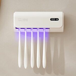 Mioji Mio Uv5f Pro 2600mah Şarj Edilebilir Uv Sterilizatörü Diş Fırçası Tutucusu Beyaz