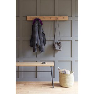 Chesil Siyah Metal Ahşap Bench
